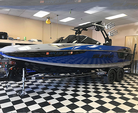 Supra Blue Raptor Boat marine Installtion